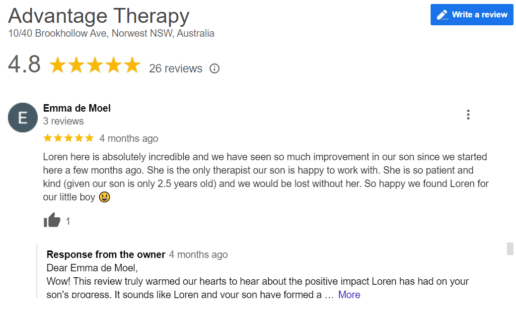 Advantage Therapy norwest reviews