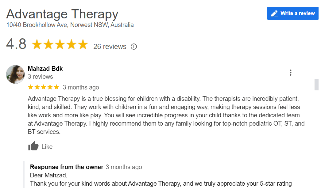 Advantage Therapy reviews